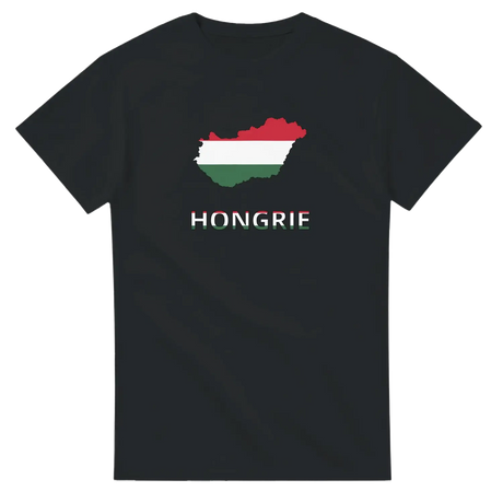 T-shirt drapeau hongrie en carte - pixelforma