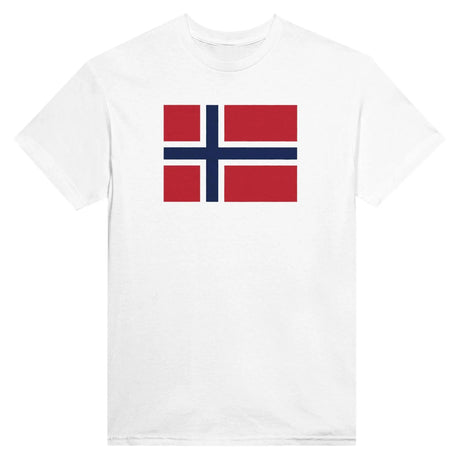 T-shirt drapeau île bouvet brodé en coton mélangé