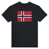 T-shirt drapeau île bouvet brodé en coton mélangé