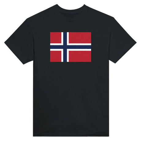 T-shirt drapeau île bouvet brodé en coton mélangé
