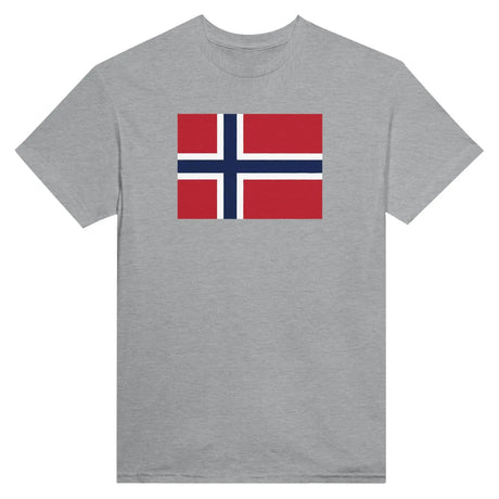 T-shirt drapeau île bouvet brodé en coton mélangé