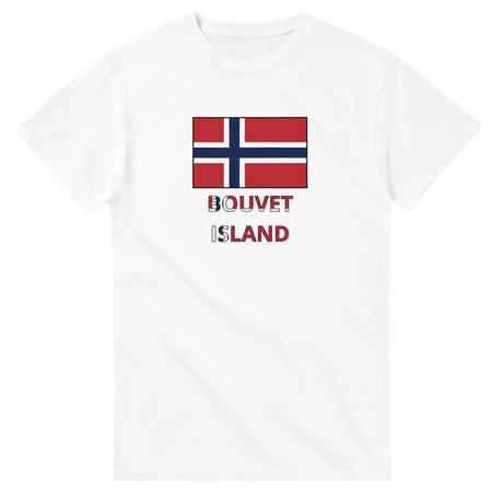 T-shirt drapeau île bouvet texte - pixelforma