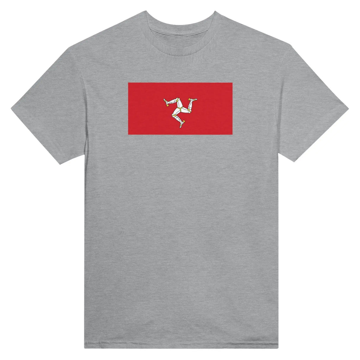 T-shirt drapeau île de man brodé en coton mélangé