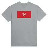 T-shirt drapeau île de man brodé en coton mélangé