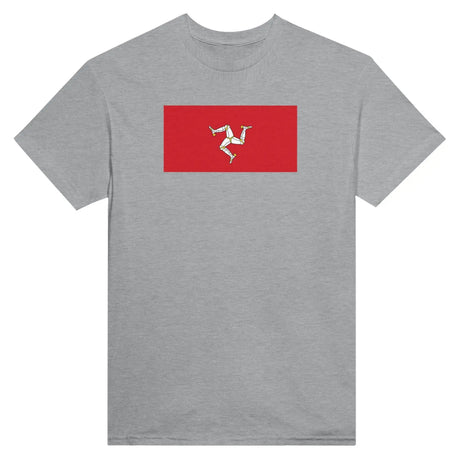 T-shirt drapeau île de man brodé en coton mélangé
