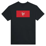 T-shirt drapeau île de man brodé en coton mélangé