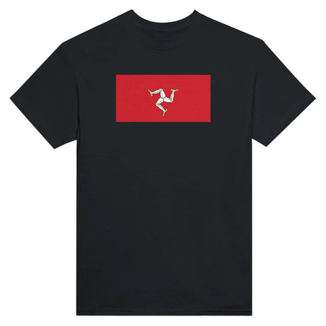 T-shirt drapeau île de man brodé en coton mélangé