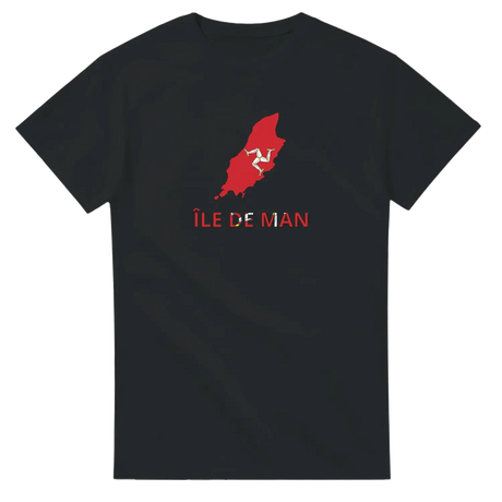 T-shirt drapeau île de man carte - pixelforma