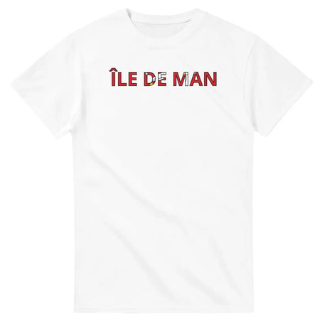 T-shirt drapeau île de man en écriture - pixelforma