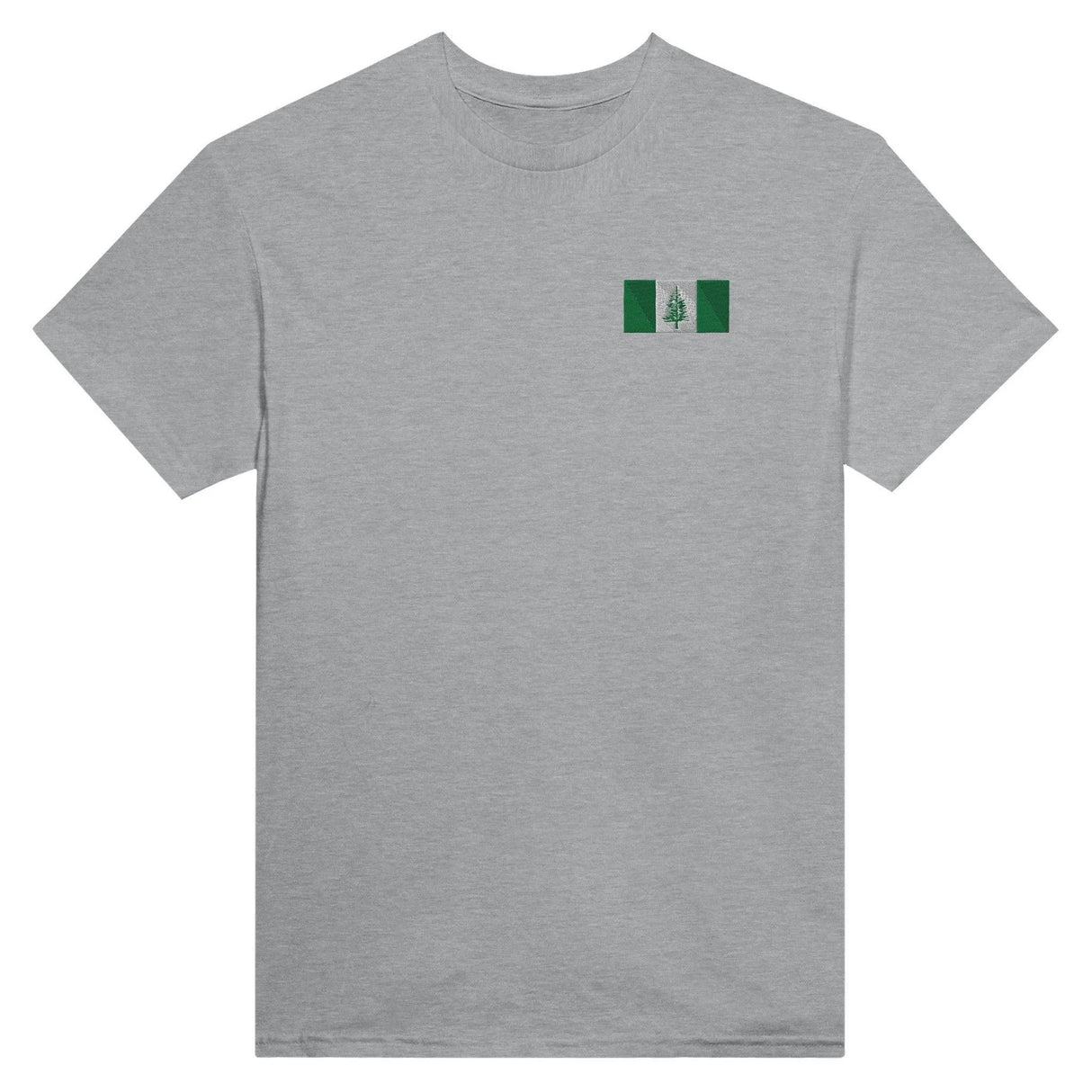 T-shirt drapeau île norfolk broderie coton mélangé