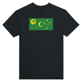 T-shirt drapeau îles cocos coton mélangé brodé
