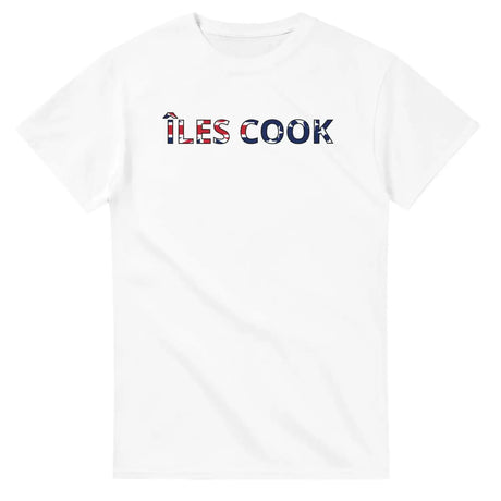 T-shirt drapeau îles cook en écriture - pixelforma