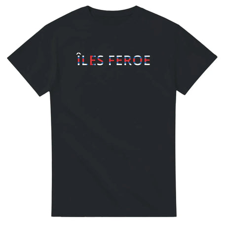 T-shirt drapeau îles féroé en écriture - pixelforma