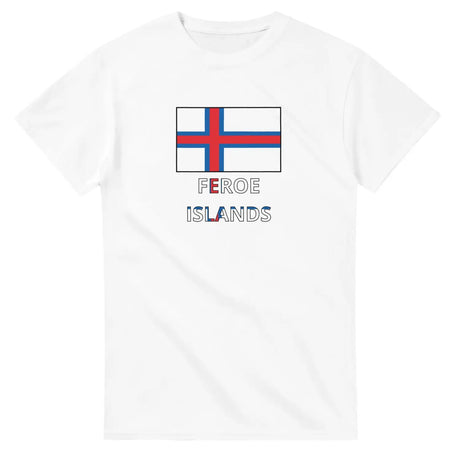 T-shirt drapeau îles féroé texte - pixelforma