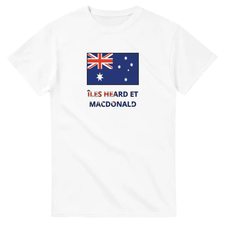 T-shirt drapeau îles heard-et-macdonald en texte - pixelforma