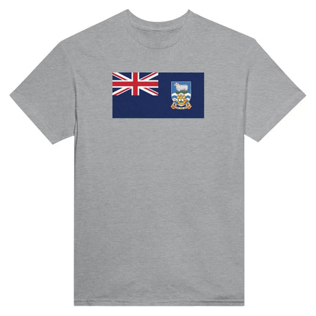 T-shirt drapeau îles malouines brodé coton mélangé