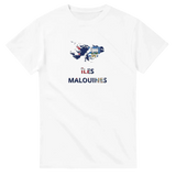 T-shirt drapeau îles malouines en carte - pixelforma