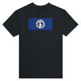 T-shirt drapeau îles mariannes du nord coton mélangé brodé