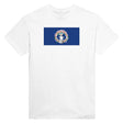 T-shirt drapeau îles mariannes du nord coton mélangé brodé