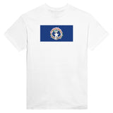 T-shirt drapeau îles mariannes du nord coton mélangé brodé