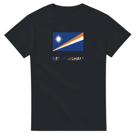 T-shirt drapeau îles marshall en texte - pixelforma