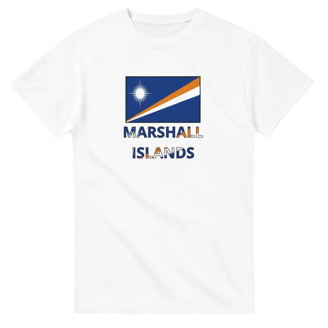 T-shirt drapeau îles marshall texte - pixelforma