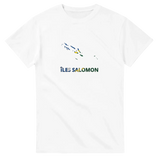 T-shirt drapeau îles salomon en carte - pixelforma