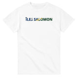 T-shirt drapeau îles salomon en écriture - pixelforma