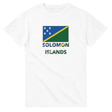 T-shirt drapeau îles salomon texte - pixelforma