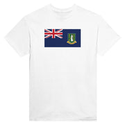 T-shirt drapeau îles vierges britanniques imprimé coton mélangé