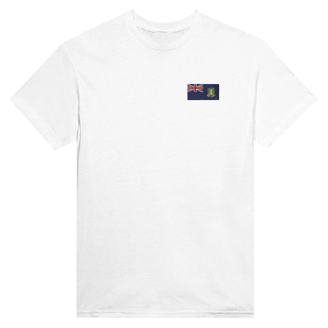 T-shirt drapeau îles vierges britanniques coton brodé