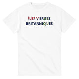 T-shirt drapeau îles vierges britanniques en écriture - pixelforma