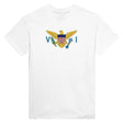 T-shirt drapeau îles vierges brodé coton mélangé