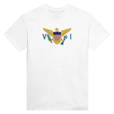 T-shirt drapeau îles vierges brodé coton mélangé