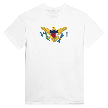 T-shirt drapeau îles vierges brodé coton mélangé