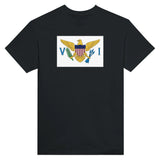 T-shirt drapeau îles vierges brodé coton mélangé