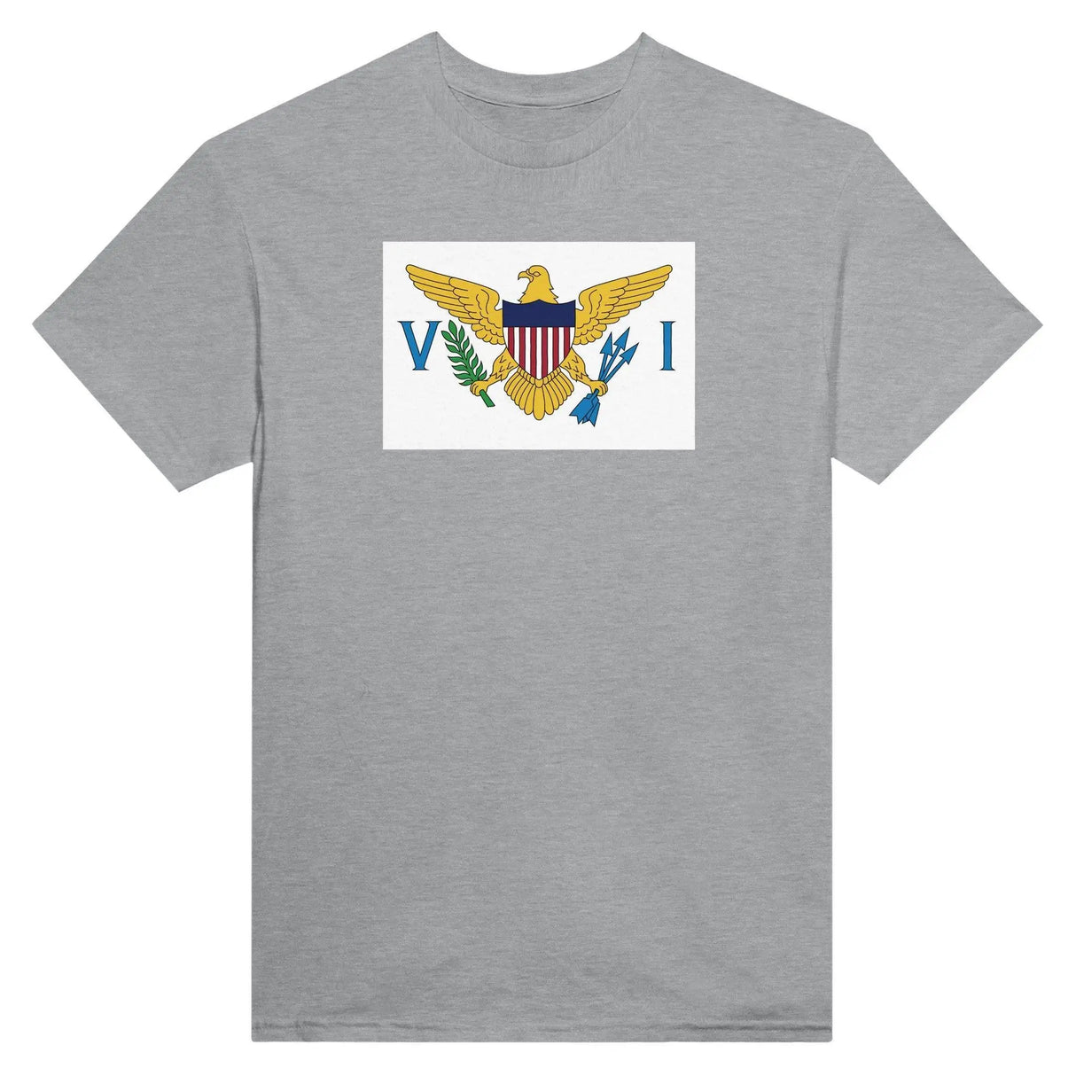 T-shirt drapeau îles vierges brodé coton mélangé