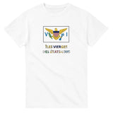 T-shirt drapeau îles vierges des états-unis en texte - pixelforma