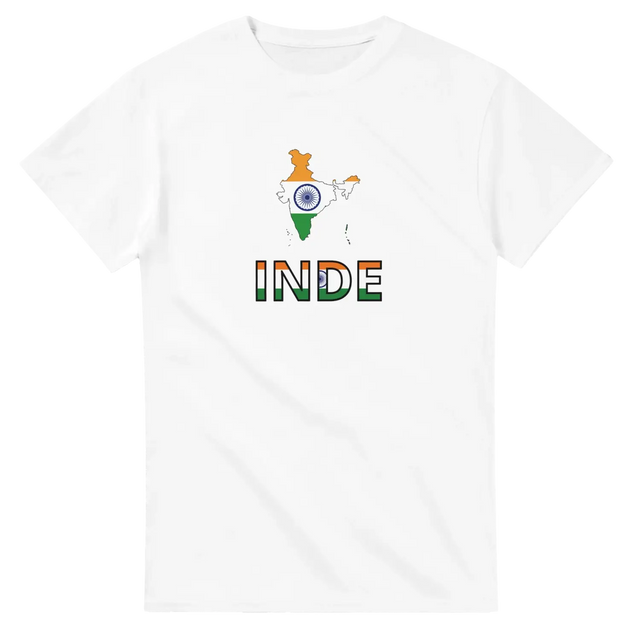 T-shirt drapeau inde en carte - pixelforma