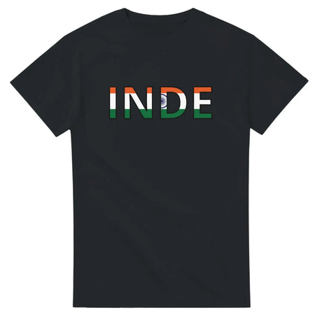 T-shirt drapeau inde en écriture - pixelforma