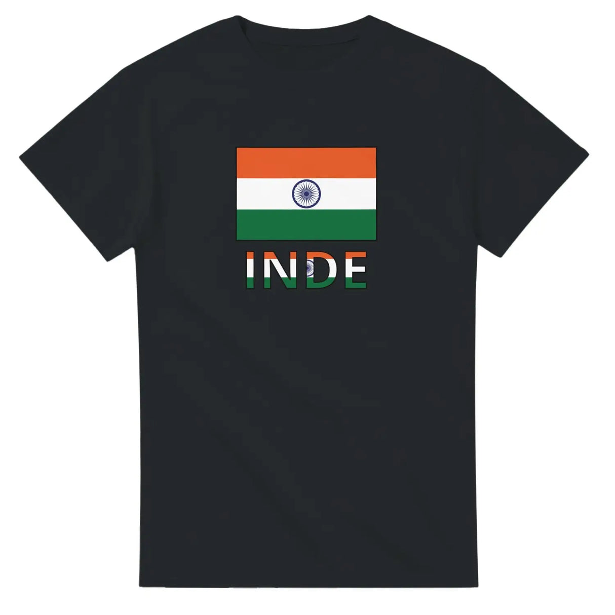 T-shirt drapeau inde en texte - pixelforma