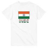 T-shirt drapeau inde en texte - pixelforma