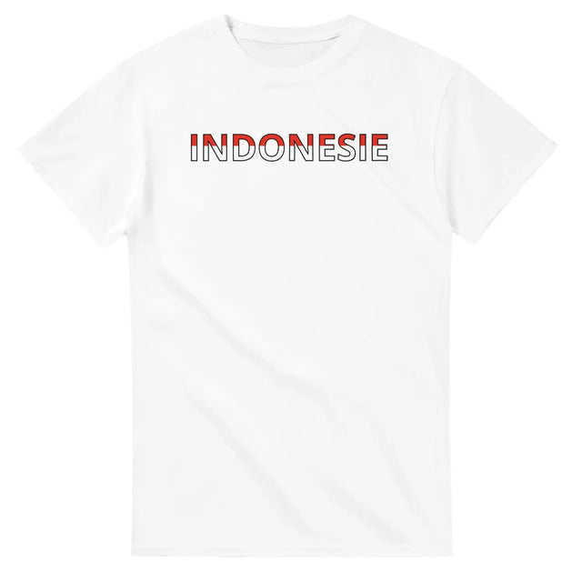 T-shirt drapeau indonésie en écriture - pixelforma