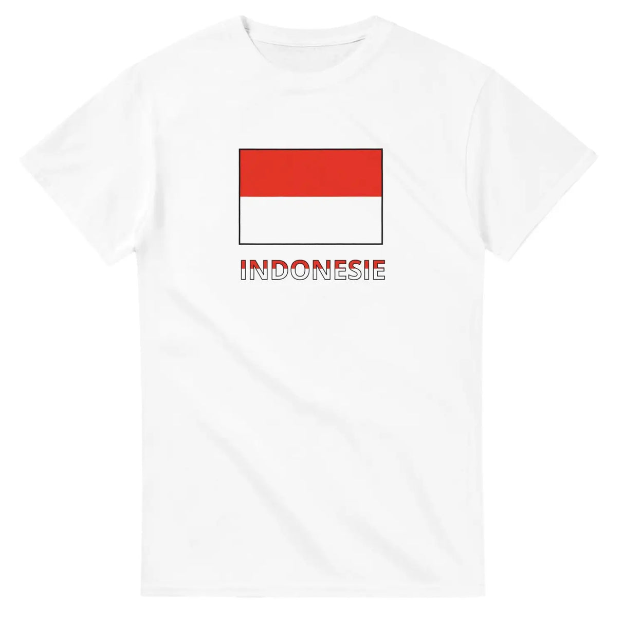 T-shirt drapeau indonésie en texte - pixelforma