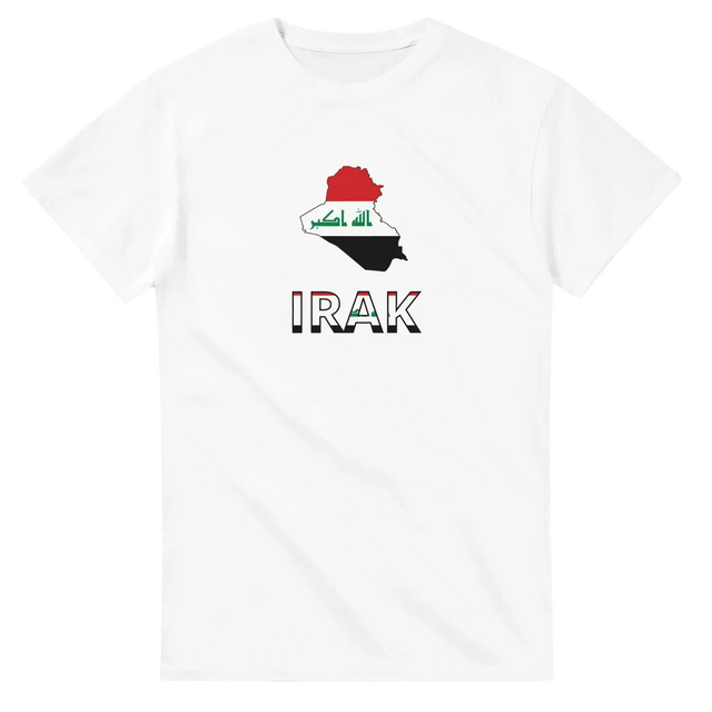 T-shirt drapeau irak en carte - pixelforma