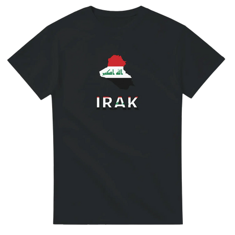 T-shirt drapeau irak en carte - pixelforma