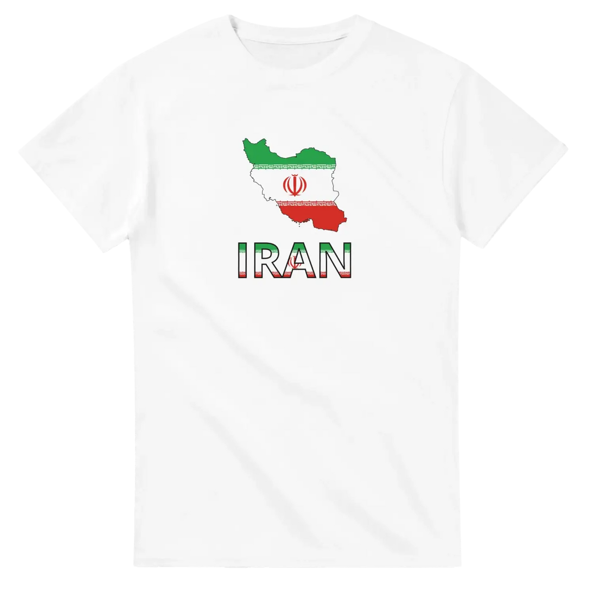 T-shirt drapeau iran en carte - pixelforma