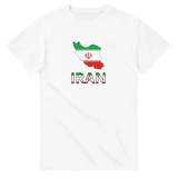 T-shirt drapeau iran en carte - pixelforma