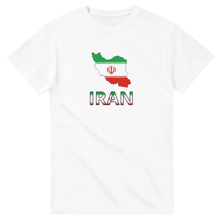 T-shirt drapeau iran en carte - pixelforma