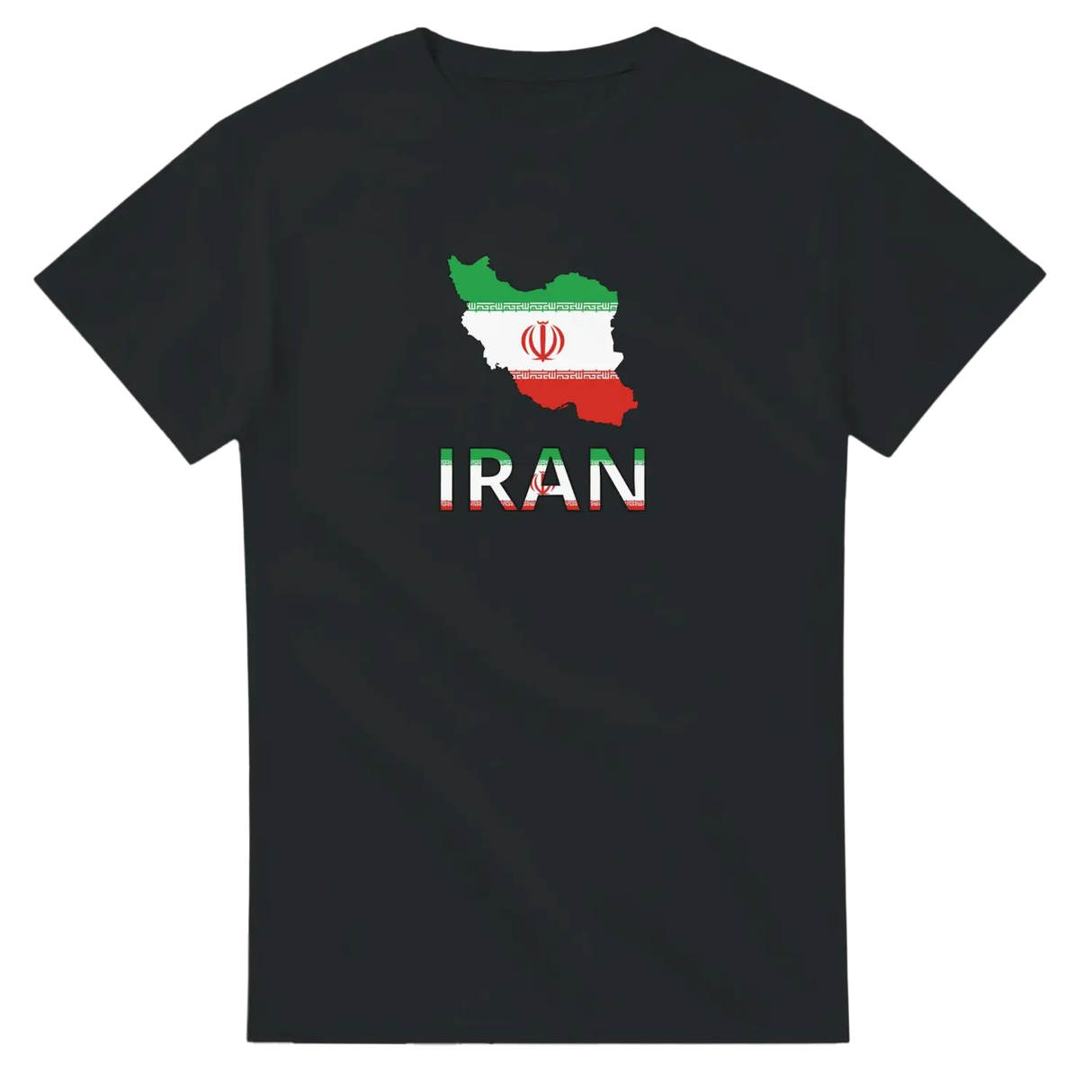 T-shirt drapeau iran en carte - pixelforma